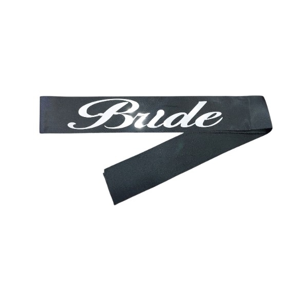 Bride%20Gümüş%20Yazılı%20Kuşak%20Siyah%20Renk