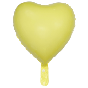 18%20inç%20Makaron%20Sarı%20Renk%20Kalp%20Folyo%20Balon