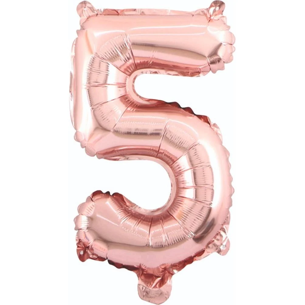 Rakam%20Folyo%20Balon%20Rosegold%205-34%20inç