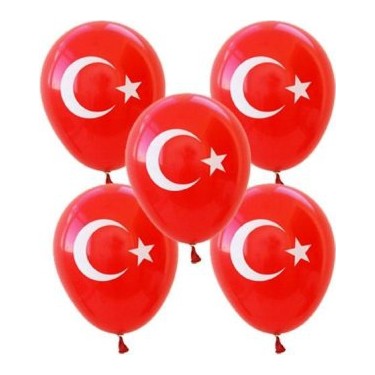 12’’%20Türk%20Bayrağı%20Lateks Balon%2010%20adet
