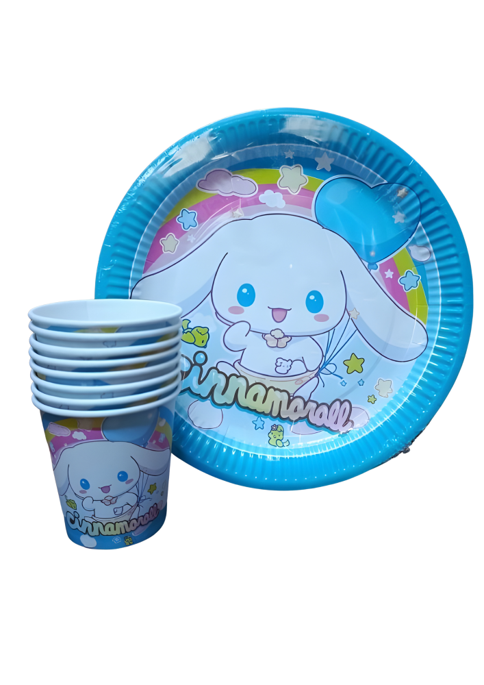 Doğum%20Günü%20Cinnamoroll%20Tabak%20Bardak%208li