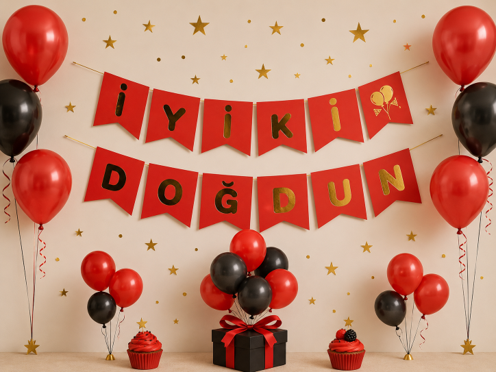 Doğum%20Günü%20Zarflı%20Banner%20Kırmızı%20Varaklı%20Gold%20İyiki%20Doğdun