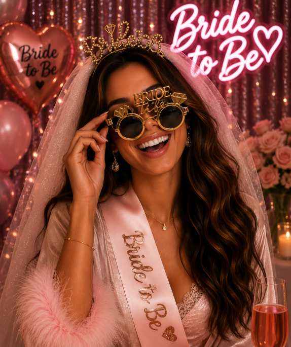 Bride%20To%20Be%20Gözlük%20Taç%20Seti%20Gold