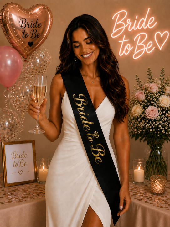Siyah%20Bride%20To%20Be%20Gold%20Yazılı%20Kuşak