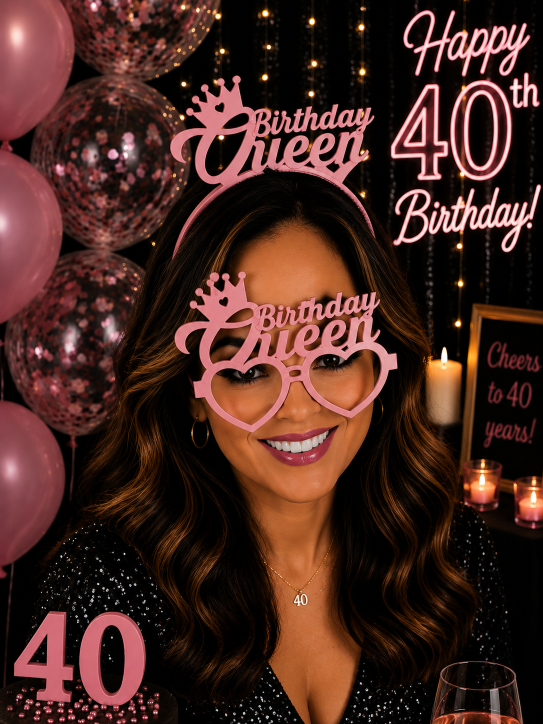 Birthday%20Queen%20Taç%20Gözlük%20Seti%20Pembe
