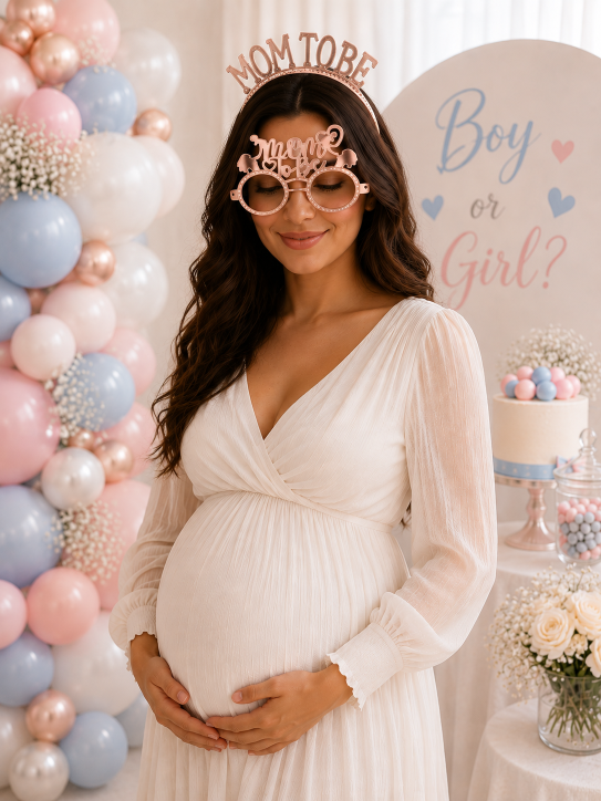 Mom%20To%20Be%20Taç%20Gözlük%20Seti%20Rosegold