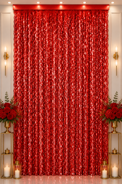 Metalize%20Arka%20Fon%20Perde%20Dalgalı%20Kırmızı%20100x200%20cm