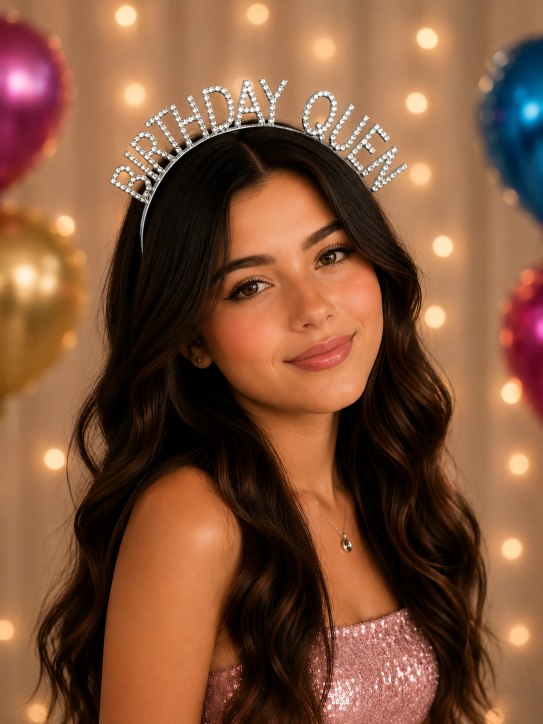 Doğum%20Günü%20Birthday%20Queen%20Taşlı%20Taç%20Gümüş
