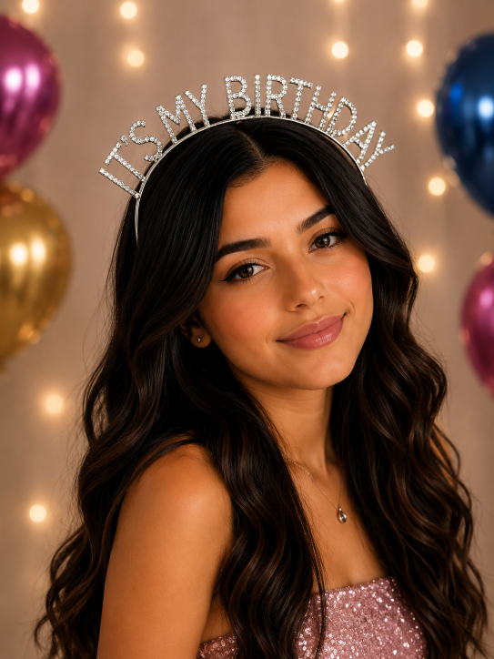Doğum%20Günü%20Its%20My%20Birthday%20Taşlı%20Taç%20Gümüş