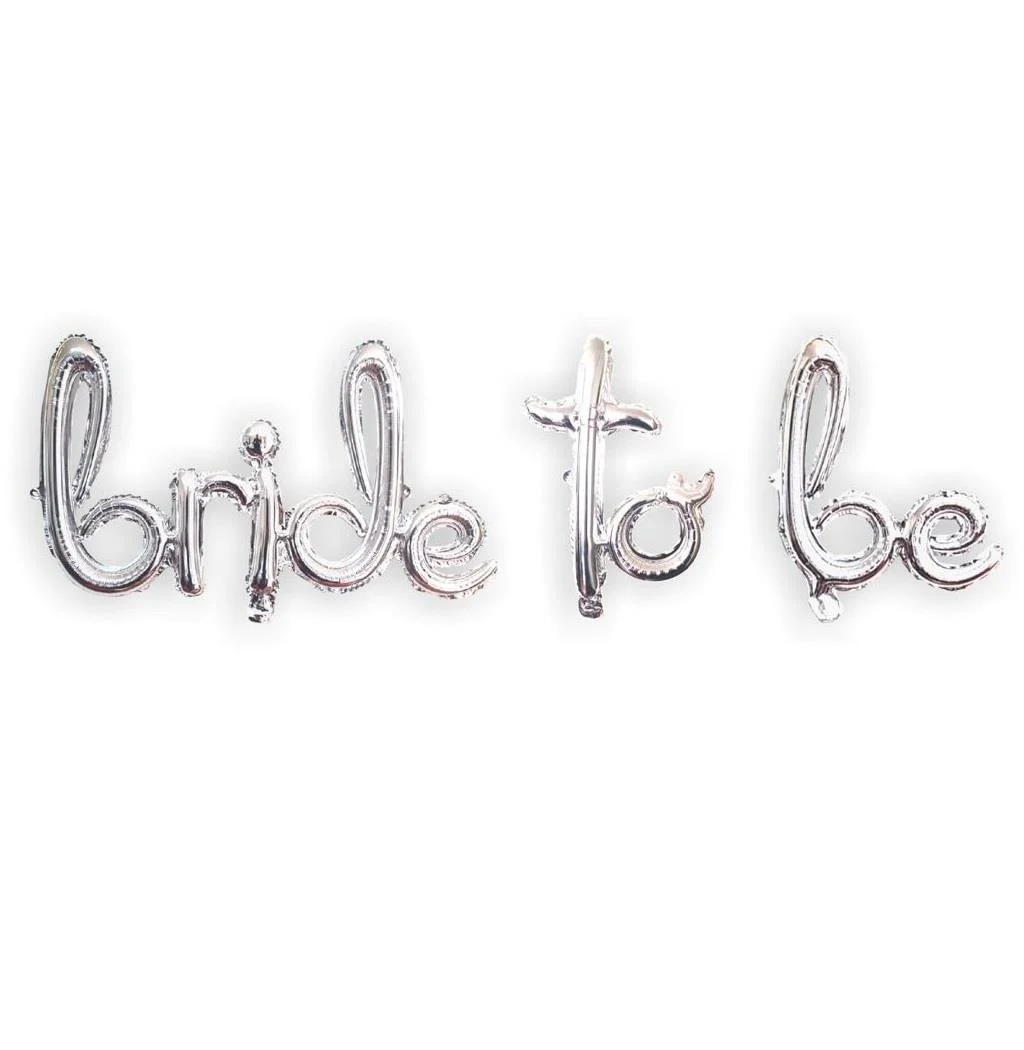 El%20Yazılı%20Bride%20To%20Be%20Gümüş%20Folyo%20Balon