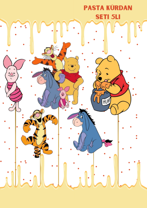 Winnie%20The%20Pooh%20Pasta%20Üstü%20Kürdan%205li