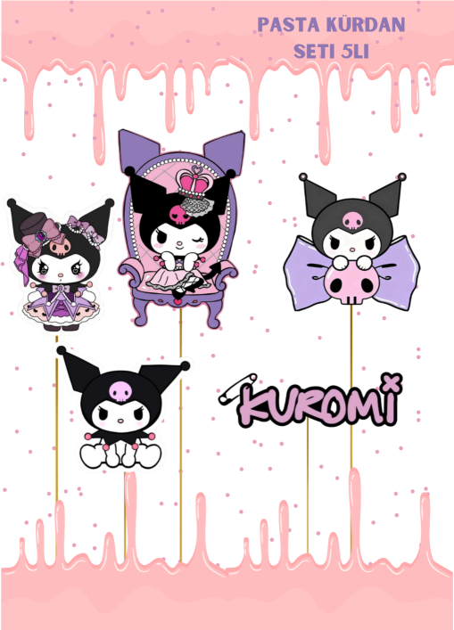 Kuromi%20Pasta%20Üstü%20Kürdan%205li