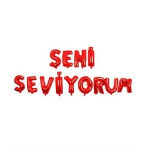 Seni%20Seviyorum%20Folyo%20Balon%20Seti%20Kırmızı