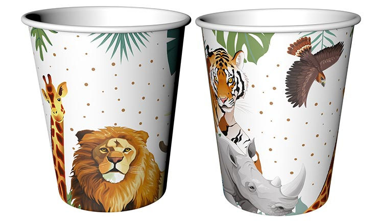 Balonevi Doğum Günü Lisanslı Wild Life Bardak 8li