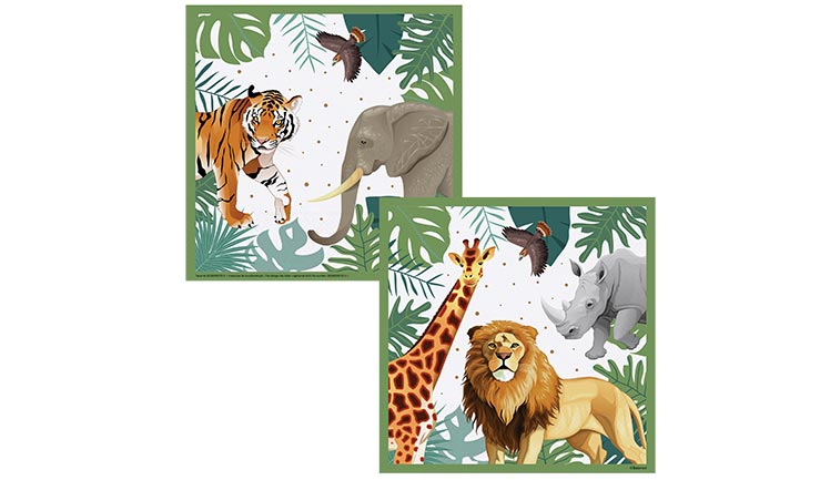 Balonevi Doğum Günü Lisanslı Wild Life Peçete