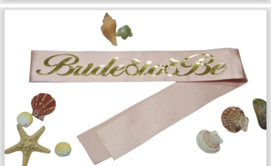 Bride To Be Gold Yazılı Kuşak Pembe Renk