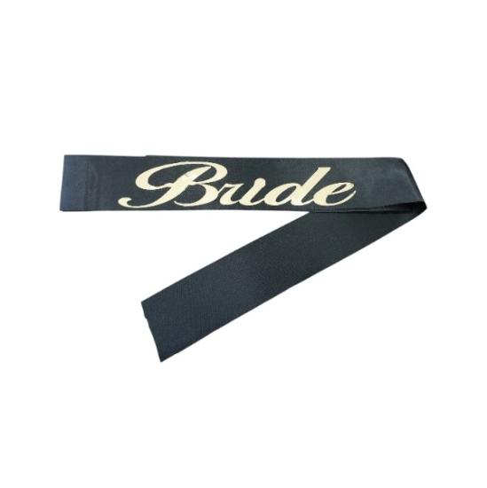 Bride Gold Yazılı Kuşak Siyah Renk