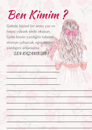 Bride To Be Partisi Oyun Kartı