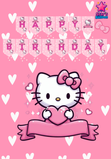 Hello Kitty Happy Birthday Banner