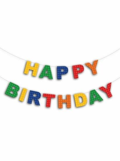 Doğum Günü Renkli Bloklar Happy Birthday Banner