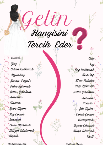 Bride To Be Partisi Oyun Kartı