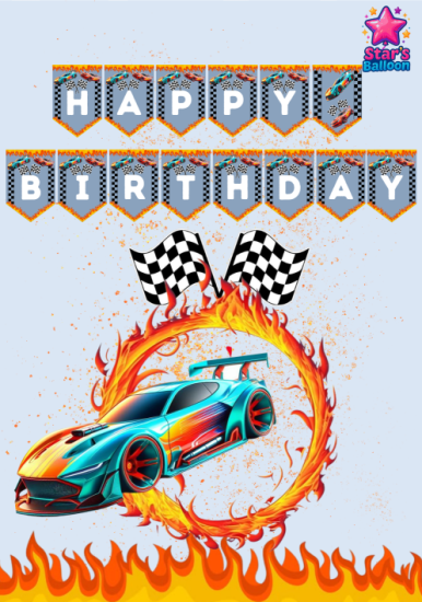 HotWheels Happy Birthday Banner
