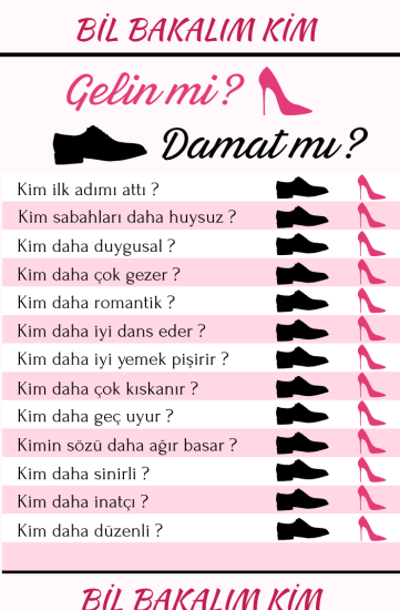 Bride To Be Partisi Oyun Kartı