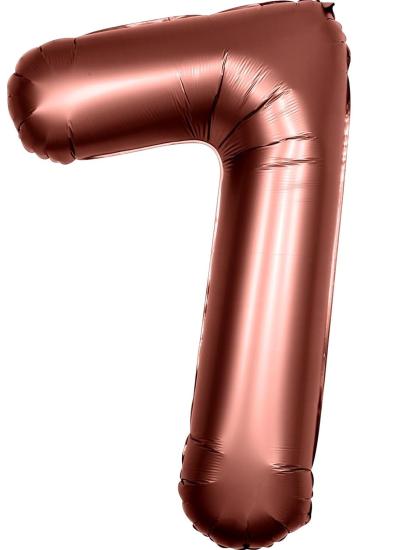 Rakam Folyo Balon Çikolata Kahvesi 7-34 inç