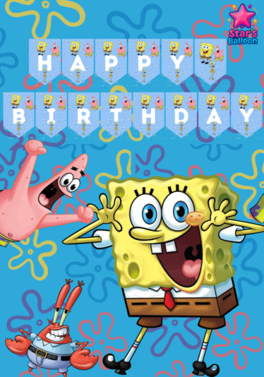 Süngerbob Happy Birthday Banner