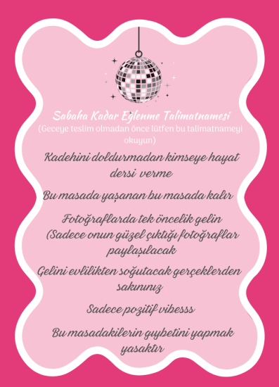Bride To Be Partisi Talimatname