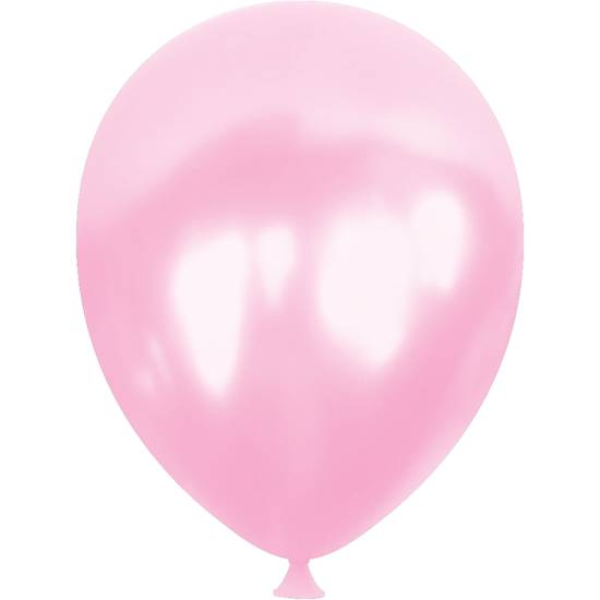 10’’ Gemar Pastel Balon Metalik Pembe 10 adet