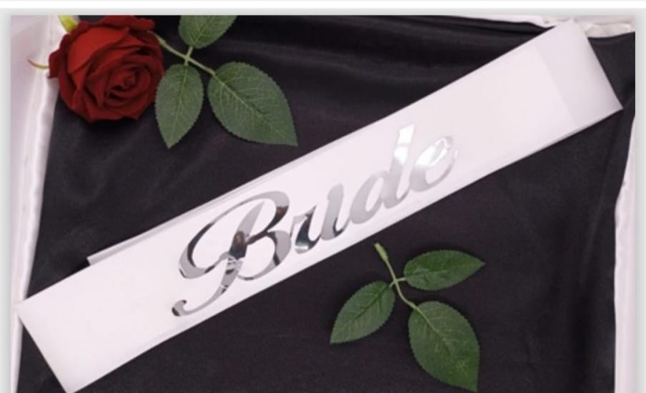 Bride Gümüş Yazılı Kuşak Şeker Pembe Renk