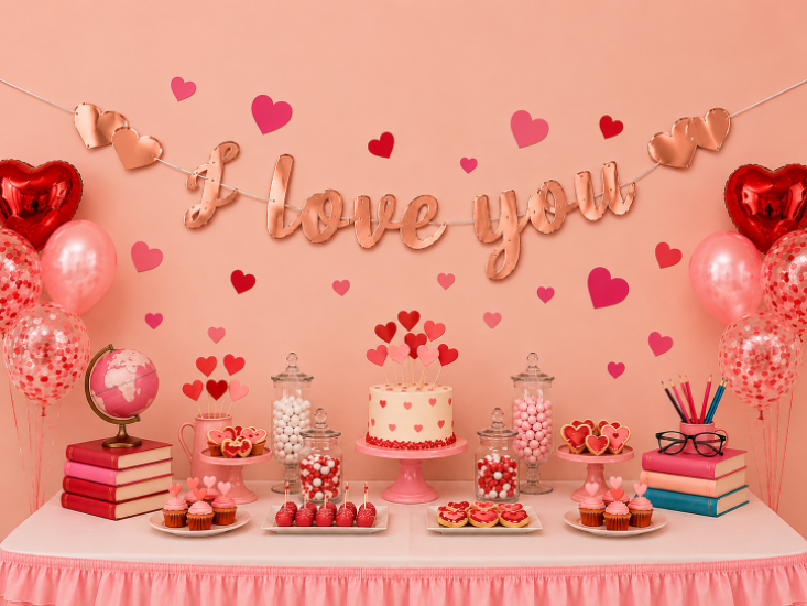 Kaligrafi Banner I Love You Rosegold