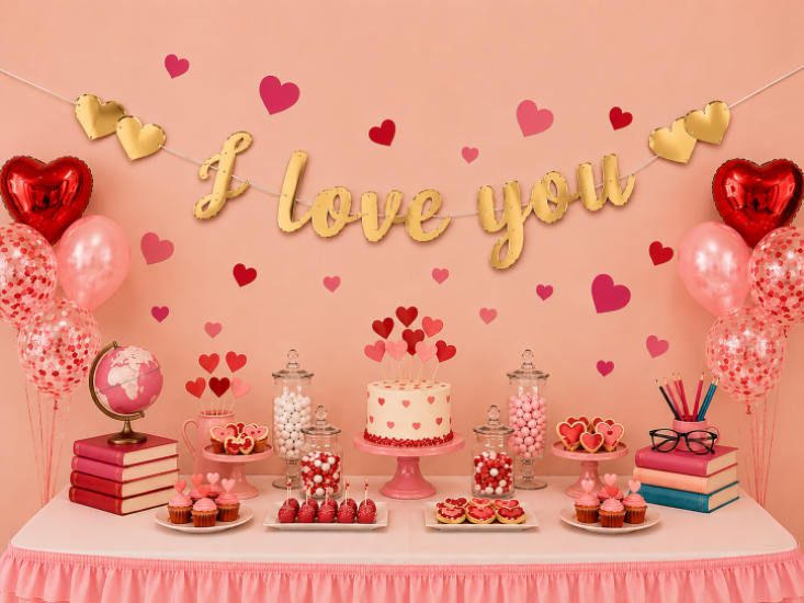 Kaligrafi Banner I Love You Gold