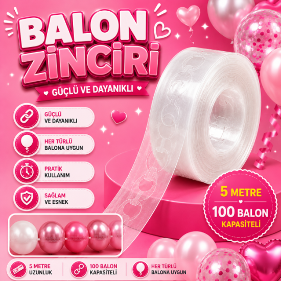 Balon Zinciri 5 metre Balon Aparatı