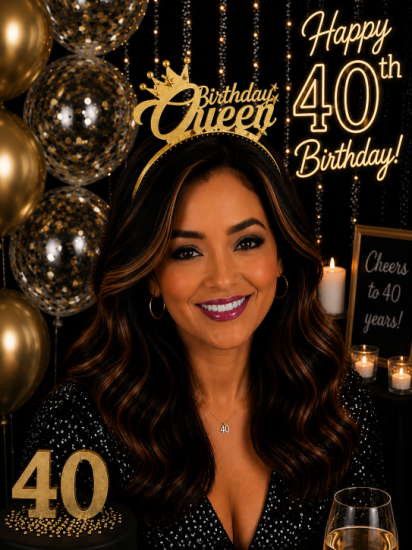 Birthday Queen Taç Gold