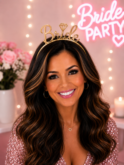 Bride Mika Taç Gold Renk