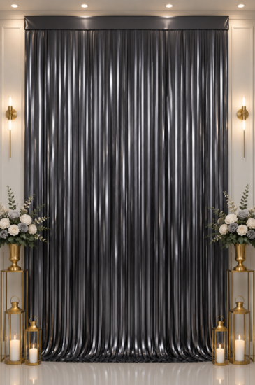 Arka Fon Perde Mat Siyah 100x200 cm