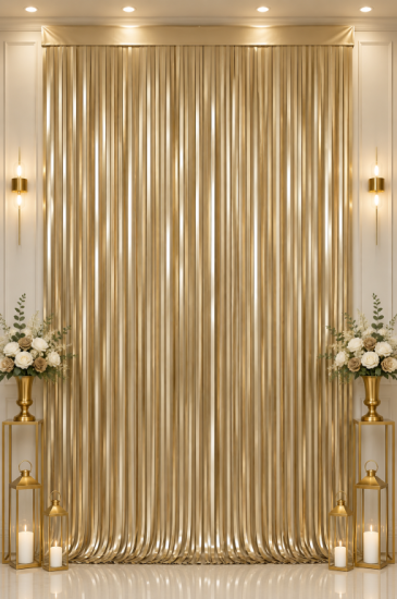 Arka Fon Perde Mat Gold 100x200 cm