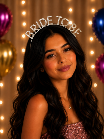 Bride Taşlı Taç Gümüş
