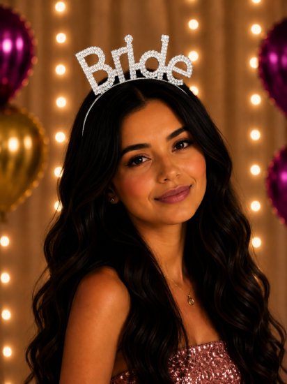 Bride Taşlı Taç Gümüş