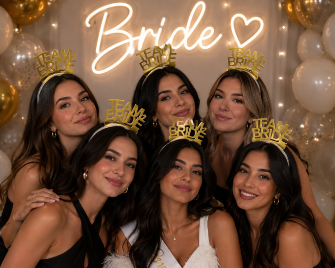 Team Bride Karton Taç 6 adet