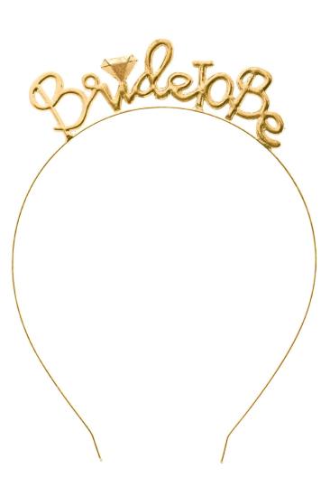 Bride To Be Metal Taç Gold