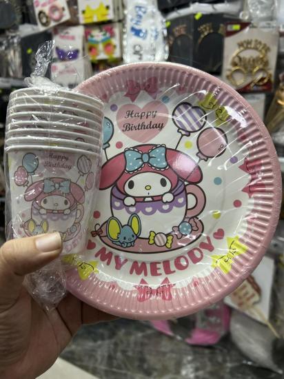 Doğum Günü My Melody Tabak Bardak 8li
