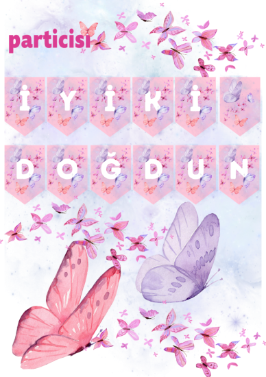 Kelebek İyiki Doğdun Banner