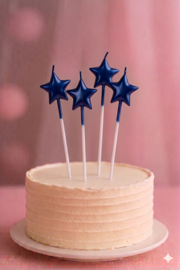 Parti Mumu Mavi Yıldız 4 adet