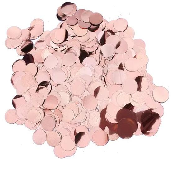 Metalize Rosegold Yuvarlak Balon Pulu