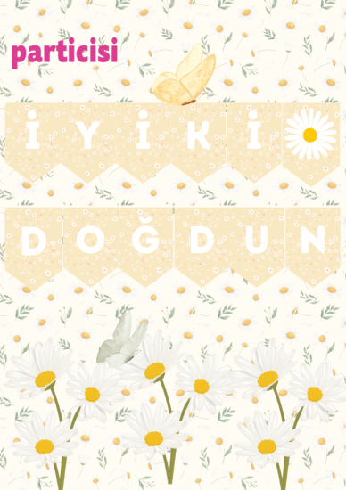 Papatya İyiki Doğdun Banner