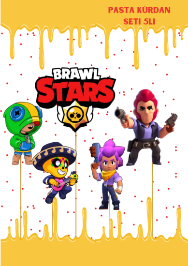 Brawl Stars Pasta Üstü Kürdan 5li