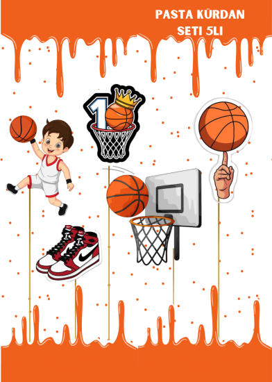 Basketbol Pasta Üstü Kürdan 5li